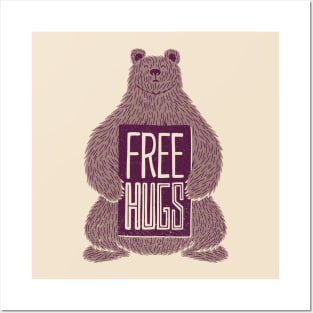 Free Hugs Bear Posters and Art